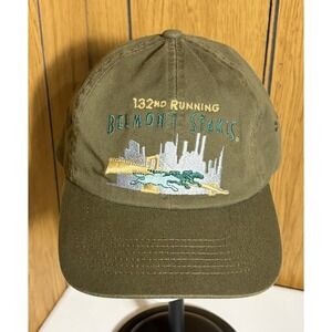Vintage 2000 132nd Running Belmont Stakes Embroidered Hat Cap Horse Race Khaki‎